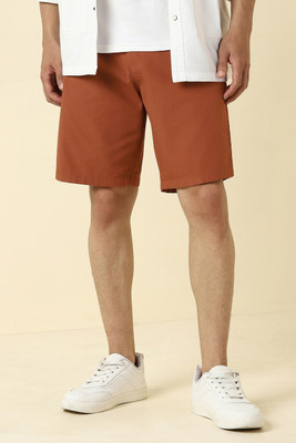 Allen Solly Solid Men Maroon Casual Shorts