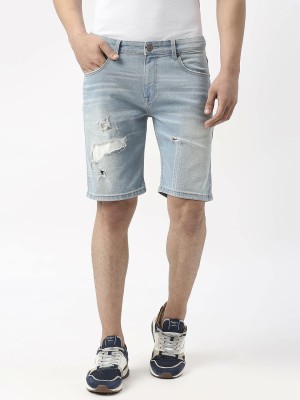 Pepe Jeans Solid Men Blue Casual Shorts