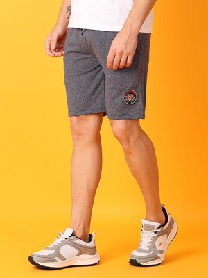V-MART Solid Men Grey Regular Shorts