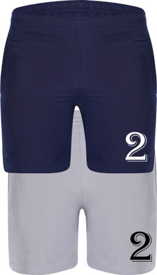 Teeglee Printed Men Blue, Grey Casual Shorts