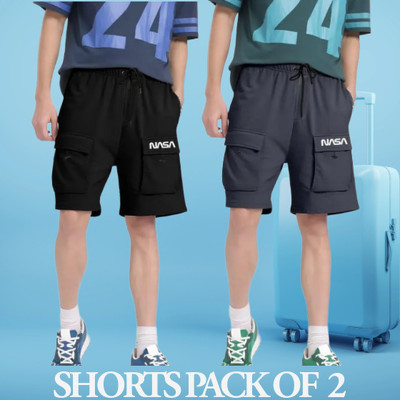 Fabfashion Solid Men Black, Grey Regular Shorts, Gym Shorts, Boxer Shorts