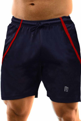 MANIAC Solid Men Dark Blue Basic Shorts