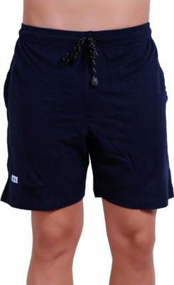 TT Solid Men Dark Blue Bermuda Shorts