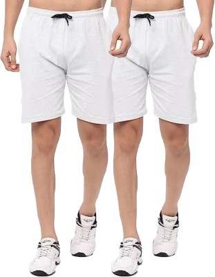 Raciouse Solid Men Grey Regular Shorts