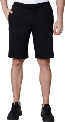 NIVIA Solid Men Black Sports Shorts