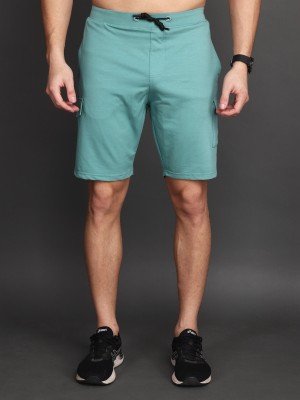 Albion Solid Men Light Blue Casual Shorts