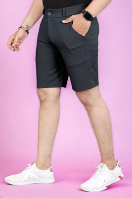 LAPATACLUB Solid Men Grey Sports Shorts