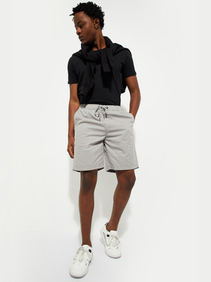 MAX Solid Men Grey Basic Shorts