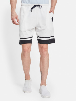 Octave Solid Men White Regular Shorts
