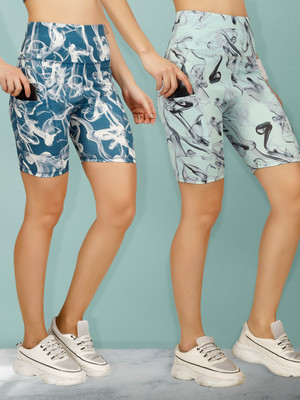 BEYOGINI Printed Women Multicolor Gym Shorts