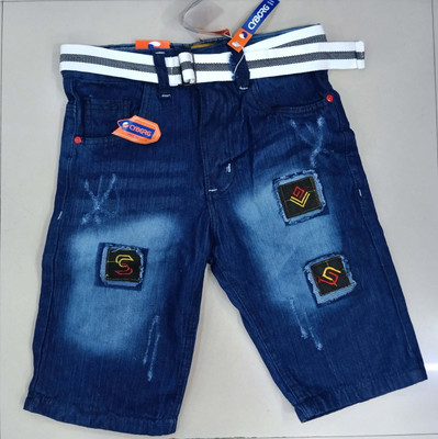 RCS Self Design Men Denim Blue Denim Shorts