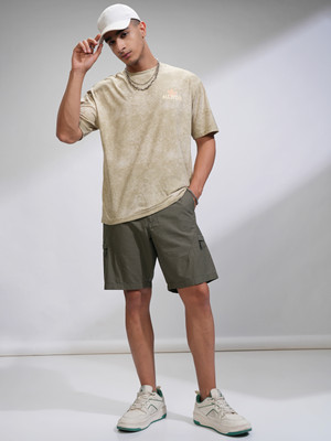 HIGHLANDER Solid Men Green Regular Shorts