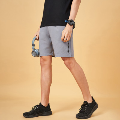Ajile By Pantaloons Solid Men Grey Basic Shorts