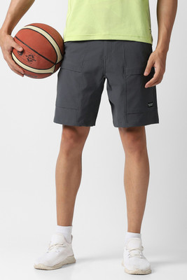 VAN HEUSEN Solid Men Grey Casual Shorts