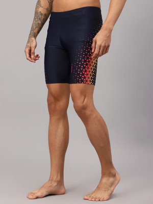 VECTOR X Printed Men Dark Blue Compression Shorts