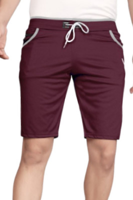 DARSHAN CREATION Solid Men Maroon Casual Shorts