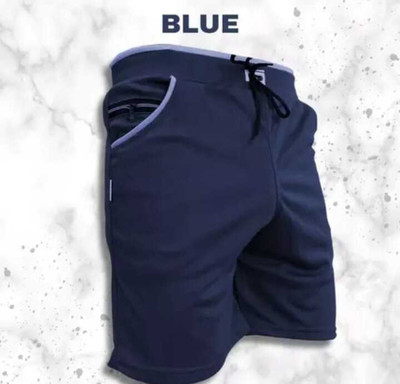 MAANU Solid Men Blue Regular Shorts