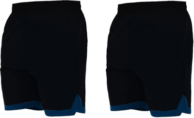 HouseOfCommon Solid Men Black Gym Shorts