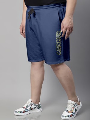 ARDEUR Self Design Men Blue Basic Shorts