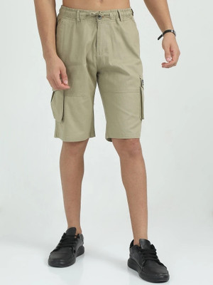 Bellaciao Clothings Co Solid Men Light Green Cargo Shorts