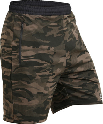 Sportinger Printed Men Green Casual Shorts