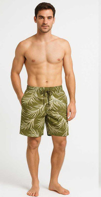 Shaw collection Printed Men Green Basic Shorts