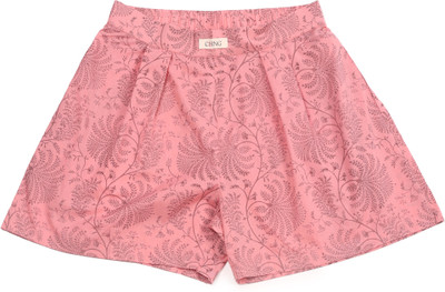 CLLING Floral Print Women Pink Boxer Shorts