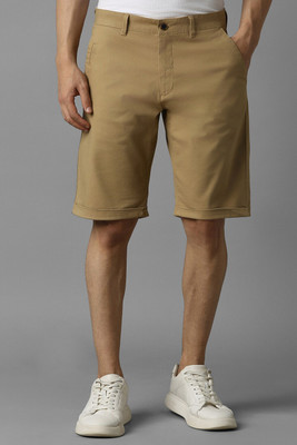 LOUIS PHILIPPE Solid Men Brown Casual Shorts