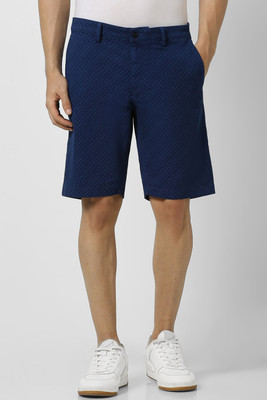 VAN HEUSEN Printed Men Blue Regular Shorts