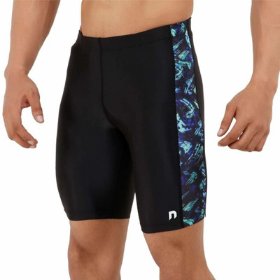 never lose Color Block Men Black Gym Shorts