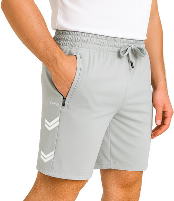 KWINGS Solid Men Grey Sports Shorts