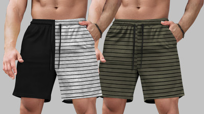 KELONBRO Striped Men Multicolor Casual Shorts