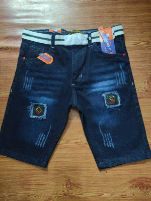 MakAndrew Self Design Men Denim Blue Denim Shorts
