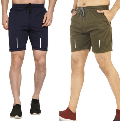 PG PENGUINE Solid Men Multicolor Regular Shorts