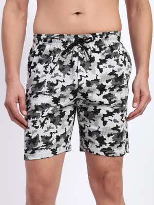 TT Printed Men Grey Basic Shorts