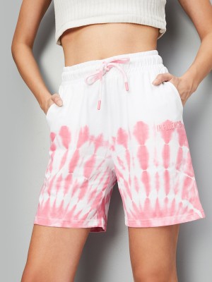 MAX Printed Women Pink Casual Shorts