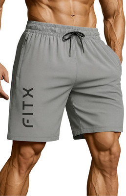 3colors Printed Men Grey Sports Shorts, Gym Shorts