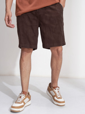 HIGHLANDER Self Design Men Blue Regular Shorts