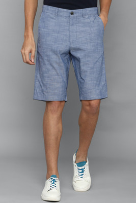 Allen Solly Self Design Men Blue Regular Shorts