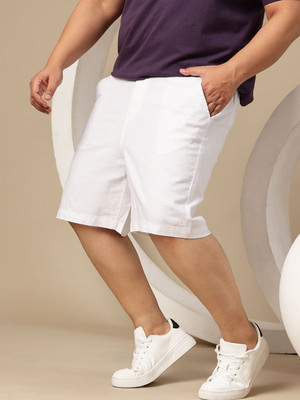 Sztori Solid Men White Regular Shorts