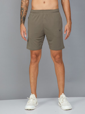 TECHNOSPORT Solid Men Brown Sports Shorts