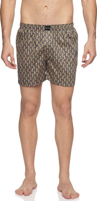 Don Vino Printed Men Brown Boxer Shorts