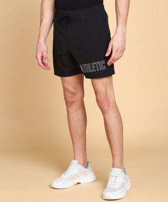 Nexstep Solid Men Black Regular Shorts