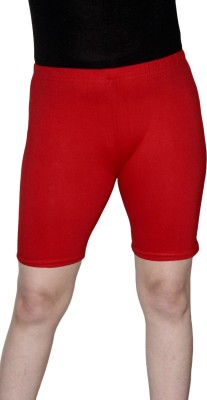 HM HUBB Solid Women Red Sports Shorts