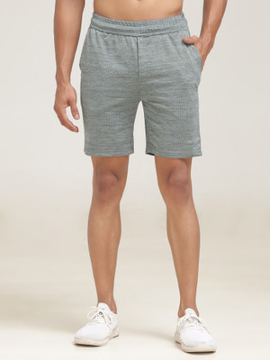 Brham Self Design Men Grey Regular Shorts
