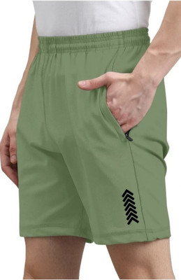 MAANU Printed Men Green Sports Shorts