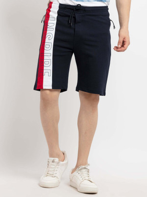 Status Quo Color Block Men Blue Regular Shorts