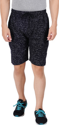 FEEL TRACK Printed Men Dark Blue Regular Shorts