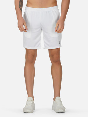 Sanspareils Greenlands Self Design Men White Basic Shorts