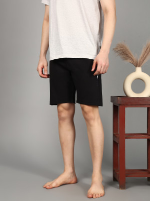 Roadster Solid Men Black Regular Shorts